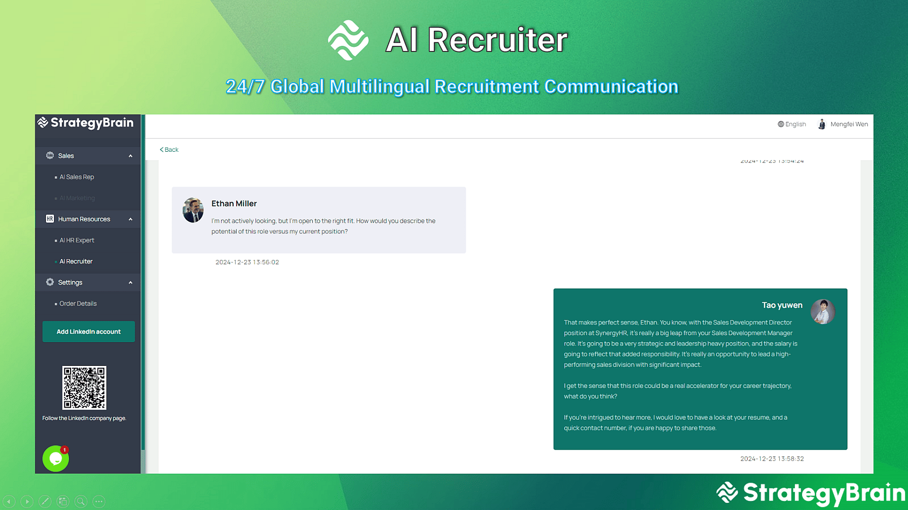 Automated Candidate Conversations with AI