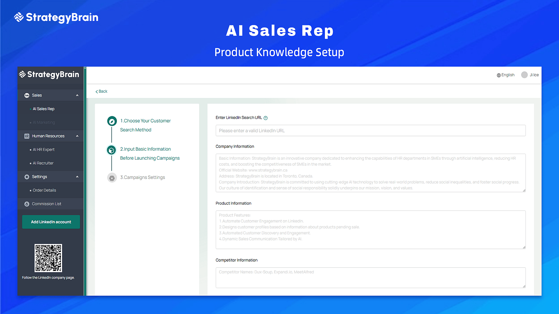 AI Sales Rep: Product Data Configuration for Optimized LinkedIn Outreach
