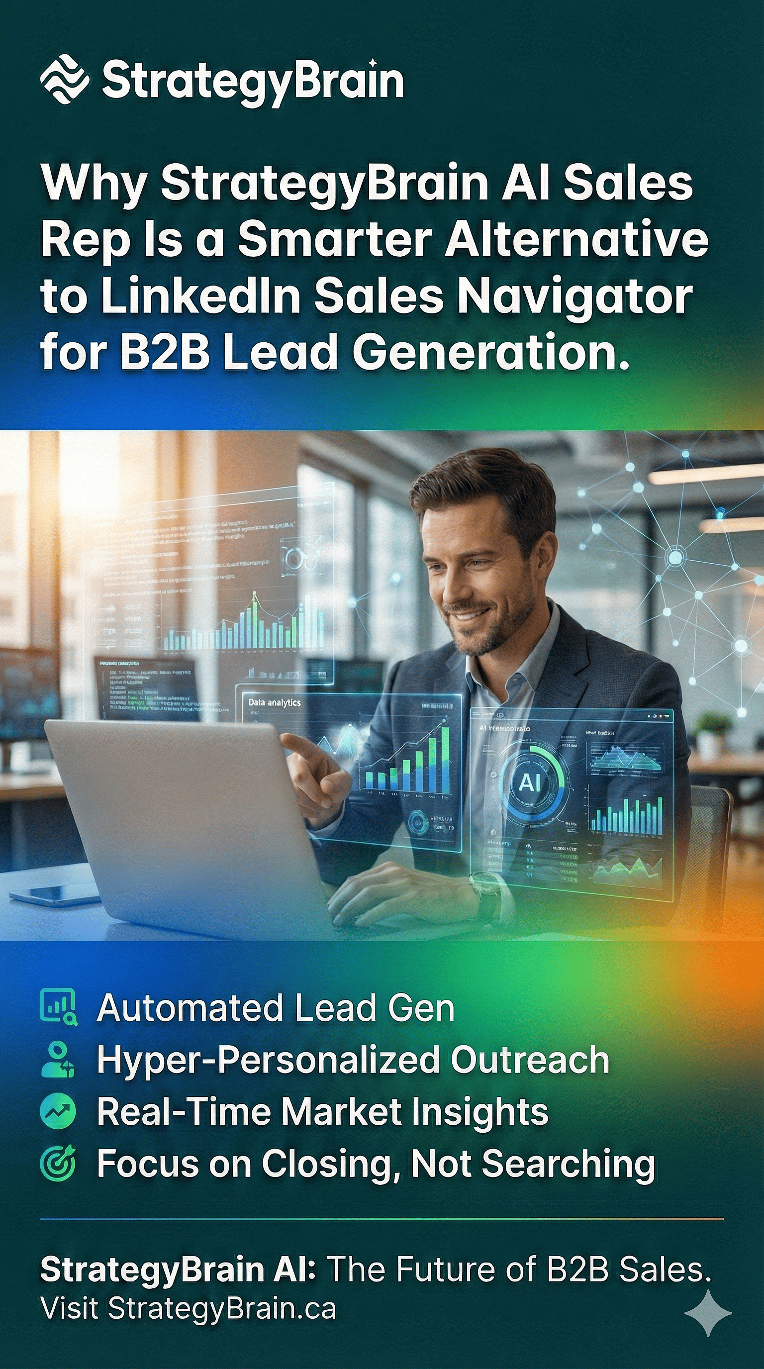 Why StrategyBrain AI Sales Rep Is a Smarter Alternative to LinkedIn Sales Navigator for B2B Lead Generation